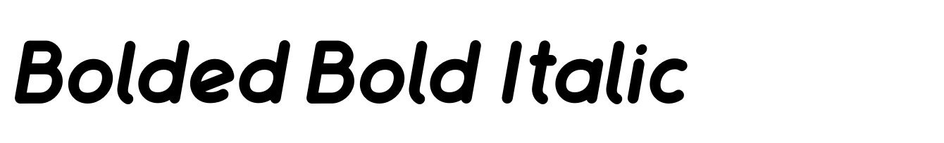 Bolded Bold Italic